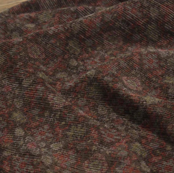 Print corduroy cotton fabric by the yard