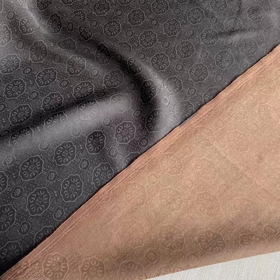 Jacquard Gambiered silk fabric by the yard