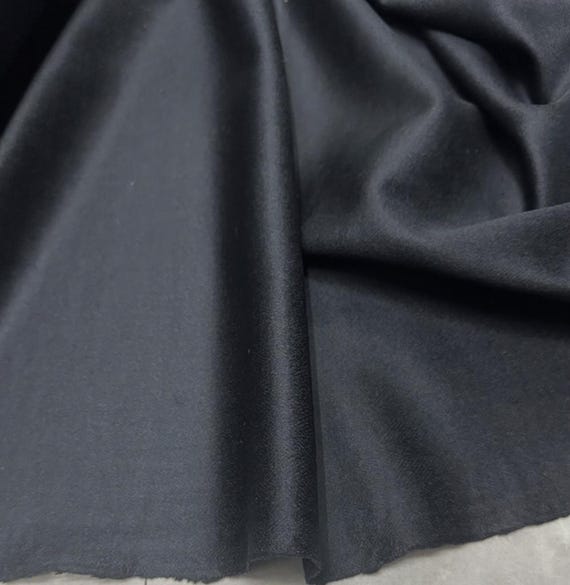 Herringbone Cashmere wool fabric by the yard