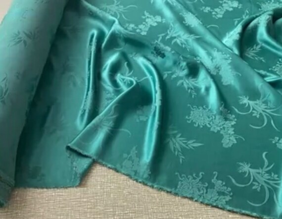 Jacquard silk fabric by the yard