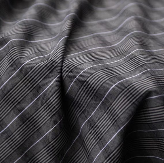 Plaid cotton fabric by the yard