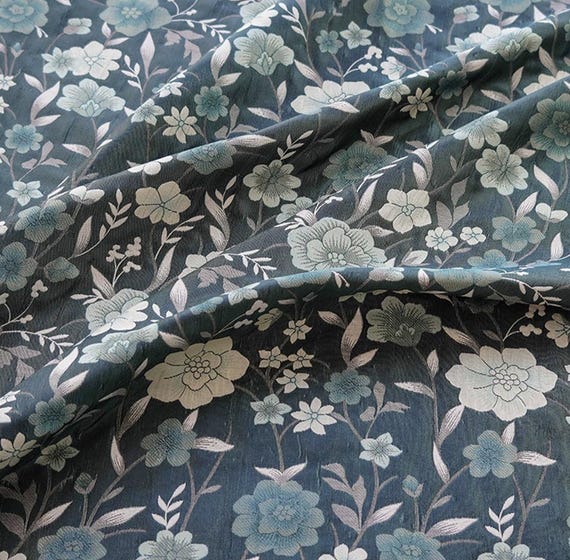 Jacquard brocade fabric by the yard