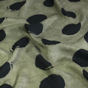 Polka Dots Print cupra fabric, Print cupro fabric by the yard