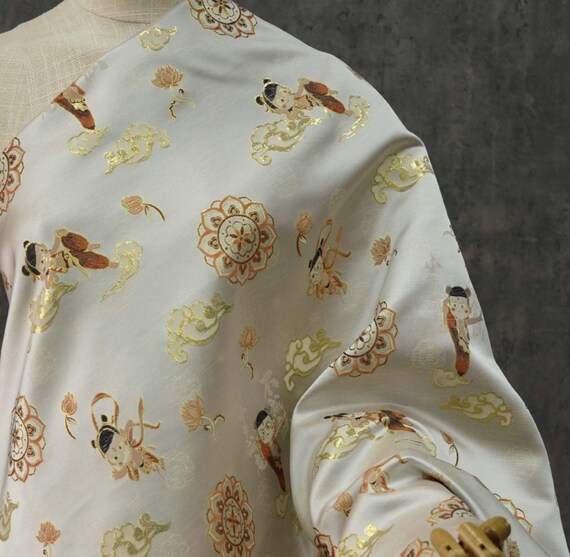 Ne Zha Jacquard brocade fabric by the yard