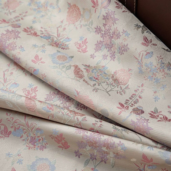 Jacquard brocade fabric by the yard