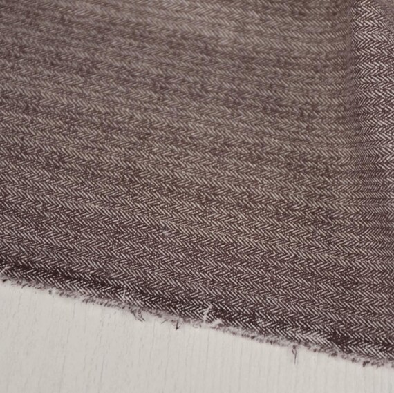 Print herringbone cotton fabric by the yard