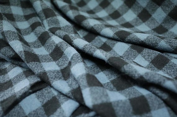 Plaid grid gingham checkered wool fabric, woolen fabric by the yard