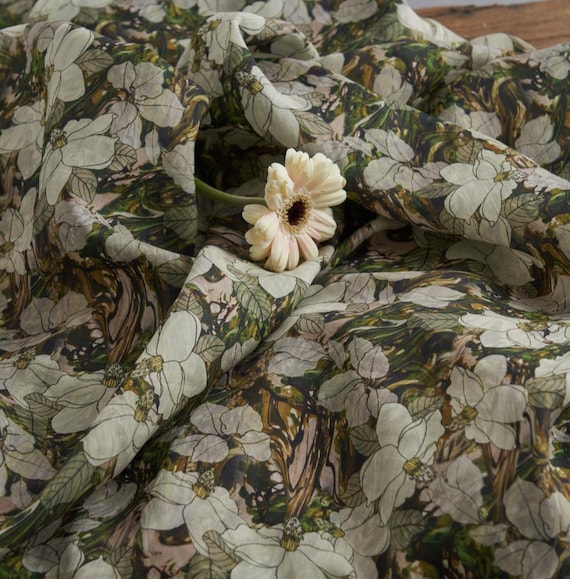 Print ramie fabric by the yard
