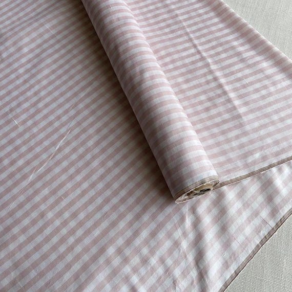 Plaid Doupion silk fabric by the yard