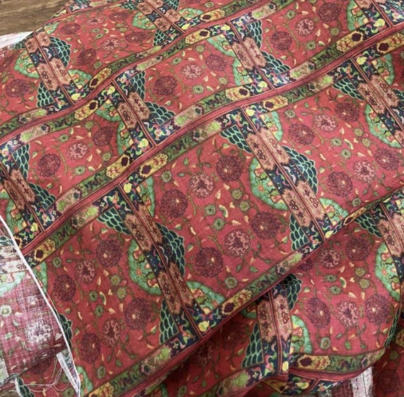 Print ramie fabric by the yard for blouses, dresses,  skirts, clothes fabric