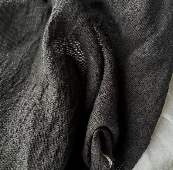Loose weave linen cotton fabric by the yard