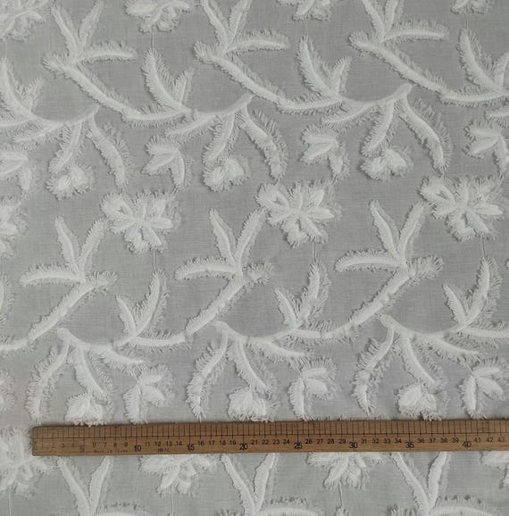 3D Embroidery cotton fabric By the yard