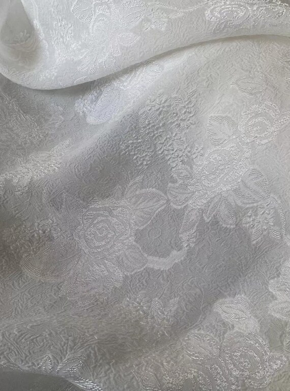 Multi Color Options Jacquard silk fabric by the yard