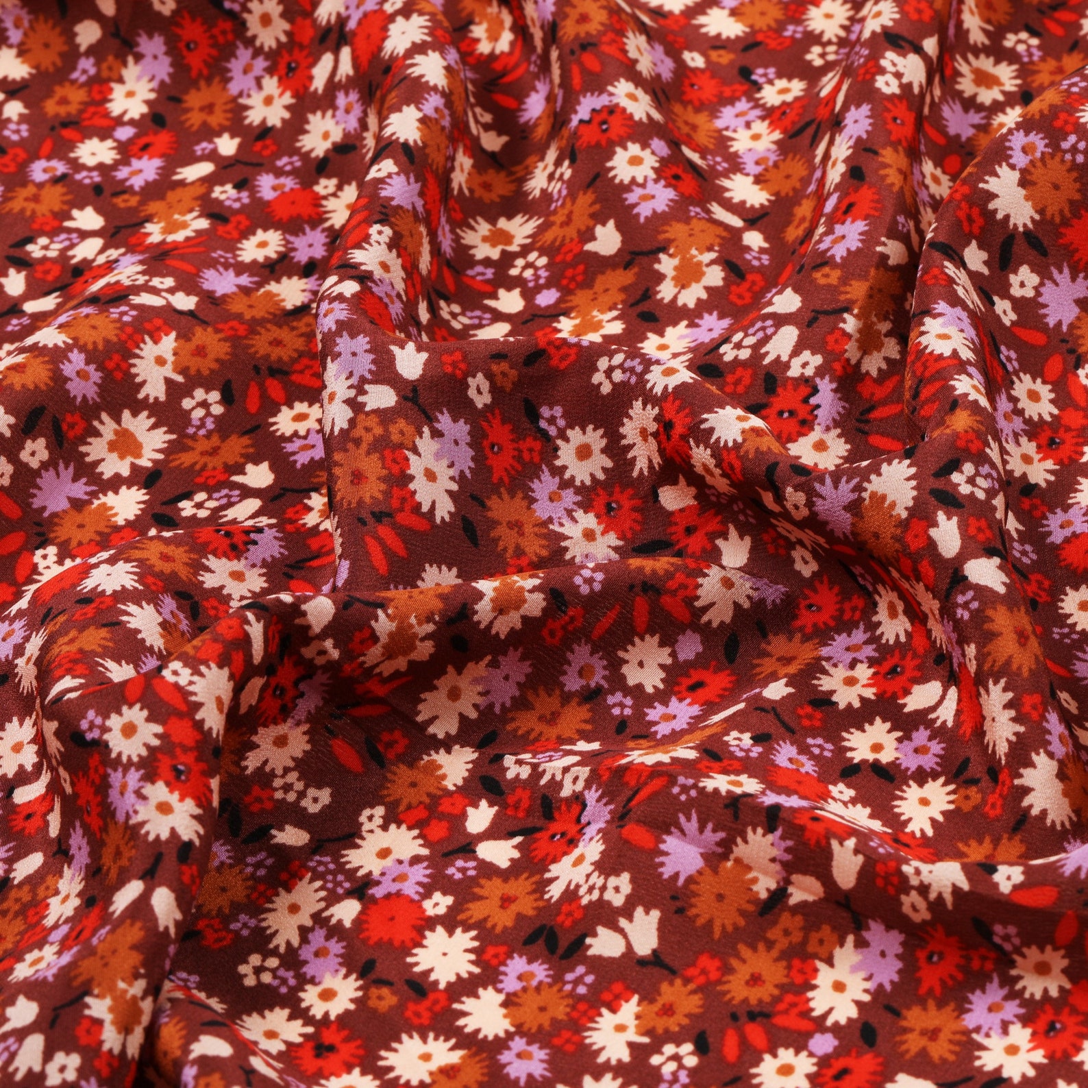 Print crepe de chine silk fabric by the yard Etsy