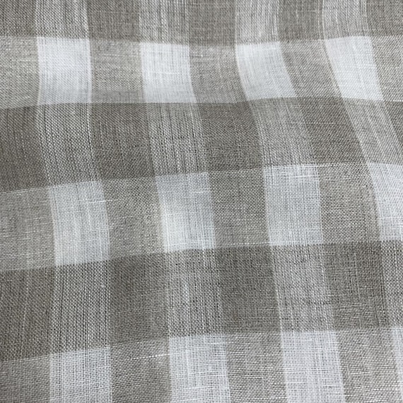 Yarn dyed plaid checks gingham checkered linen fabric by the yard