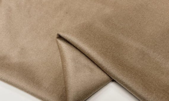 Silk wool camel hair fabric by the yard