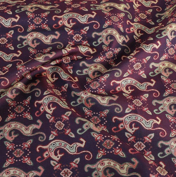 Cheetah animal pattern, Jacquard Brocade fabric by the yard