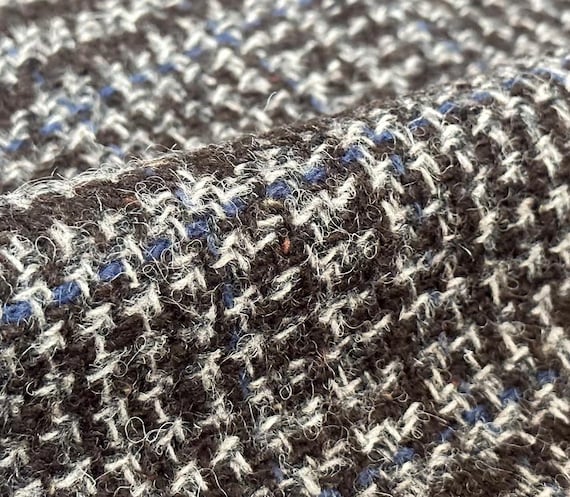 Tweed wool fabric by the yard