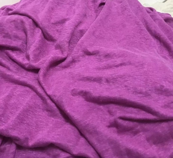 Knit linen jersey fabric by the yard