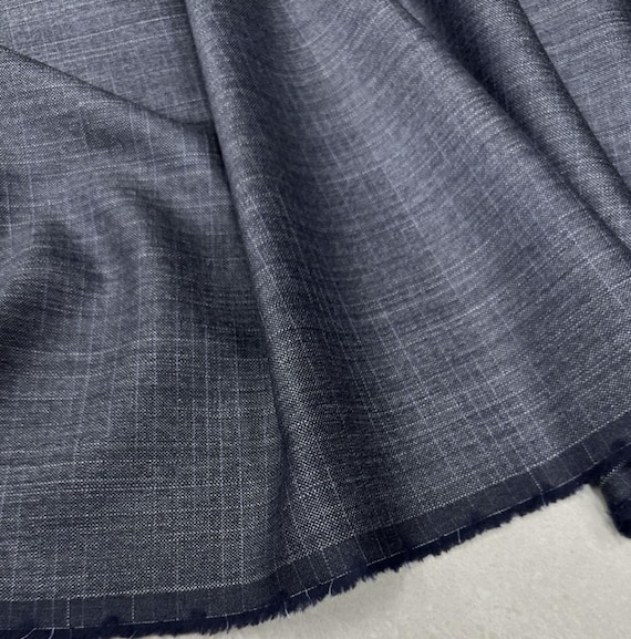 Silk wool worsted fabric by the yard