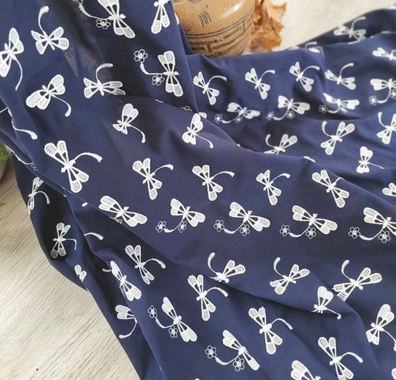 Embroidery cotton fabric By the yard