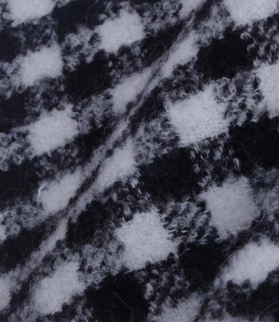 Plaid Babyllama wool fabric by the yard
