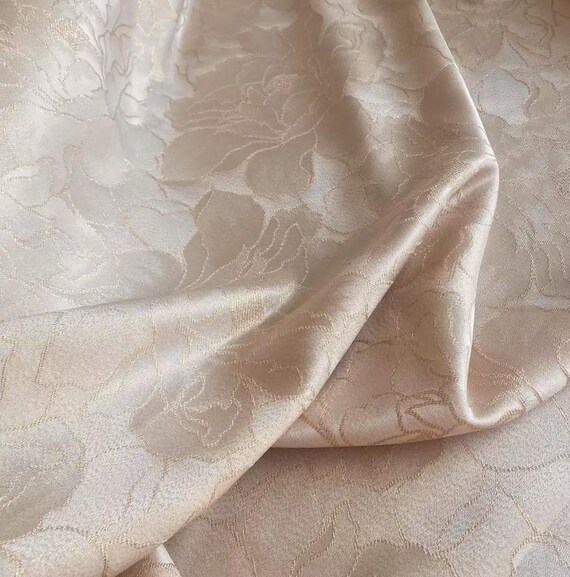 Multi Color Options Jacquard silk fabric by the yard
