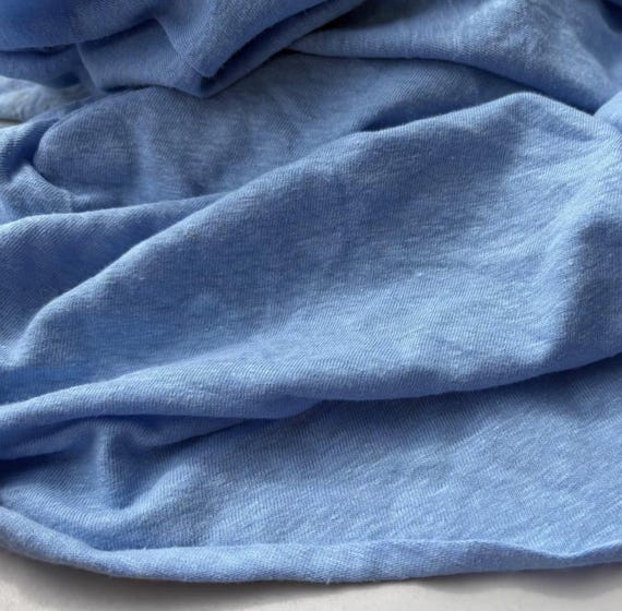 Knit linen jersey fabric by the yard