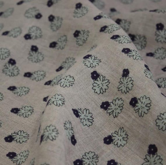 Print linen fabric by the yard