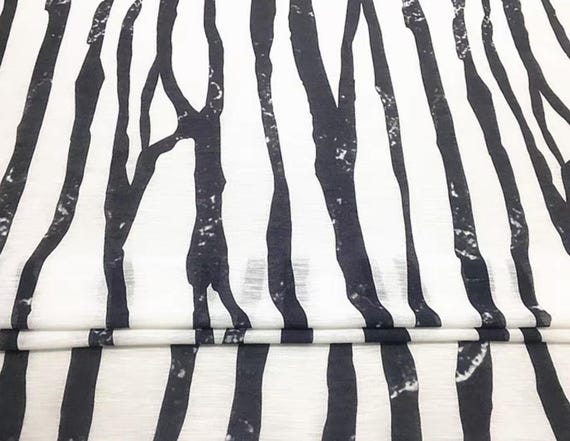 Print Silk linen fabric by the yard