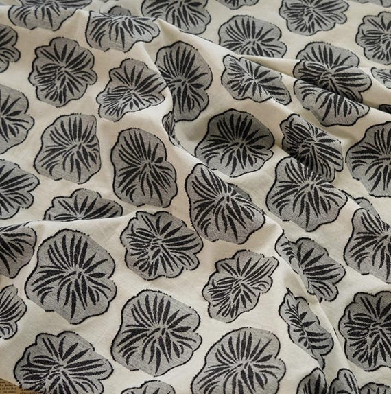 Jacquard cotton fabric by the yard