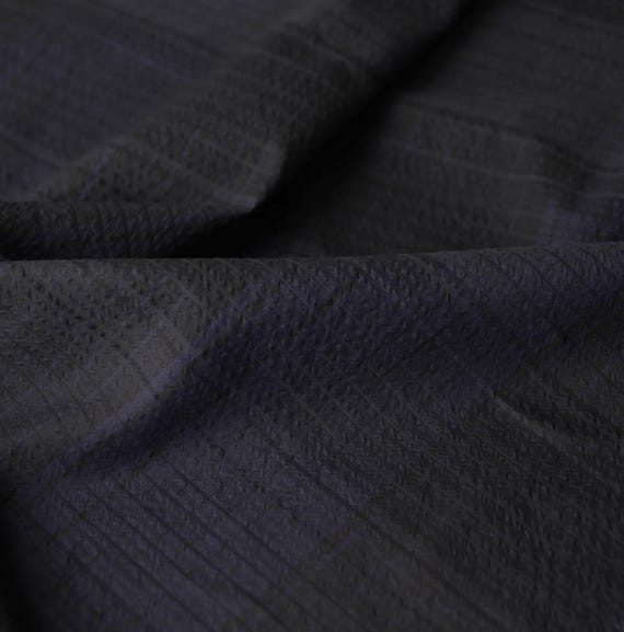 Plaid Jacquard Silk cotton fabric by the yard
