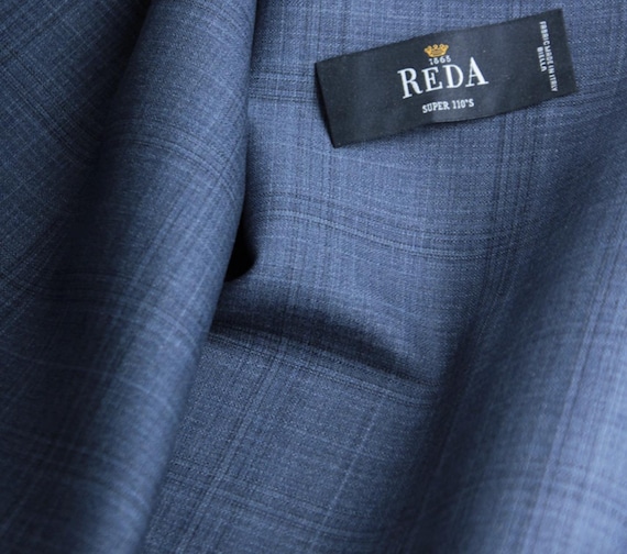 Italian Fabric Plaid Worsted Wool fabric by the yard for Suiting