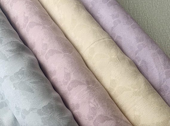 Jacquard shimmery silk fabric by the yard