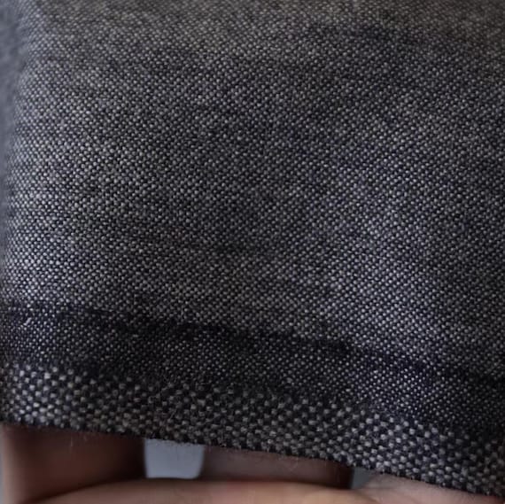 Gray Worsted Wool fabric by the yard SUITING Fabric