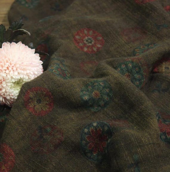 Print linen fabric by the yard