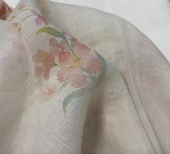 Print ramie fabric by the yard