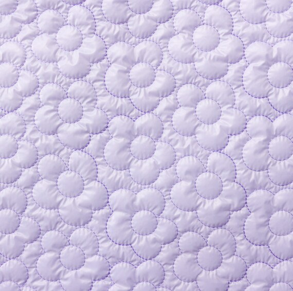 Embroidered Textured quilted padded fabric by the yard
