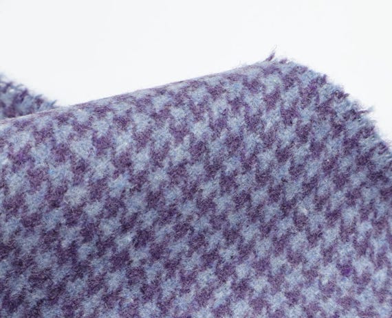 Houndstooth wool fabric by the yard