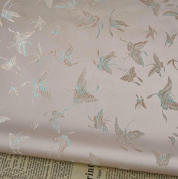 Jacquard brocade fabric by the yard