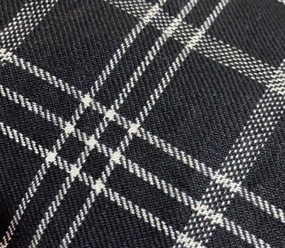 Plaid linen fabric by the yard
