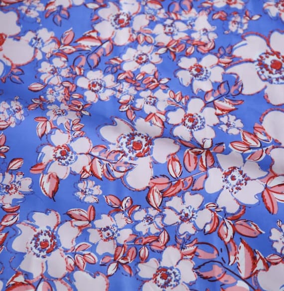 Plaid cotton fabric by the yard