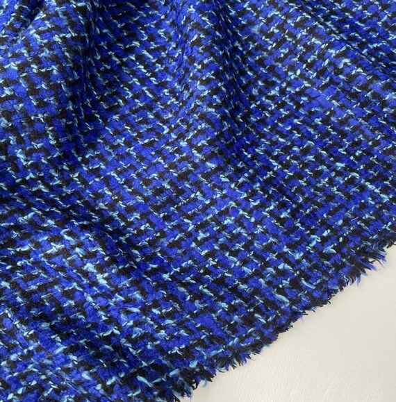 Tweed wool fabric by the yard
