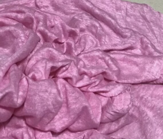 Knit linen jersey fabric by the yard