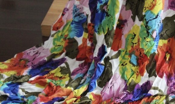 Knit silk jersey fabric by the yard
