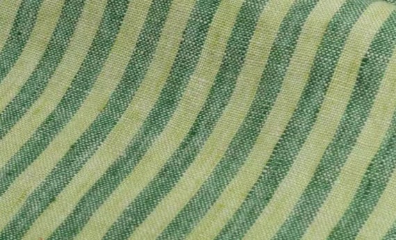 Striped linen fabric by the yard