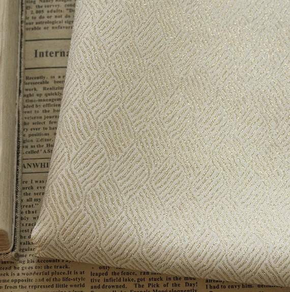 Metallic Jacquard brocade fabric by the yard