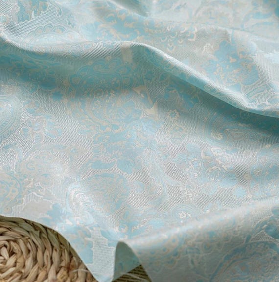 Jacquard brocade fabric by the yard