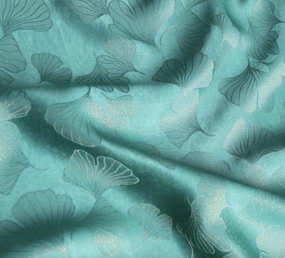 Jacquard silk fabric, Metallic silk fabric by the yard