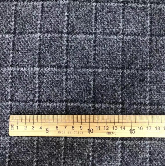 Plaid Wool fabric by the yard